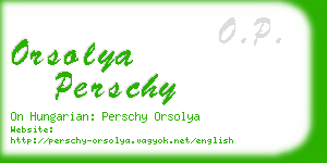 orsolya perschy business card